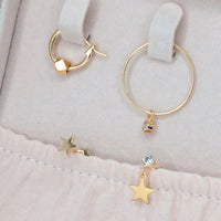 Stellar Style: Set of Gold Star Studs and Hoops
