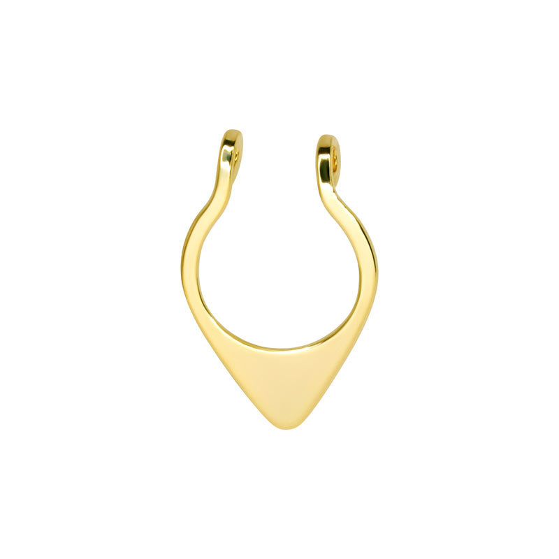 Gold Fake Septum Ring | Stylish and Trendy Faux Body Jewelry | BenittaMoko