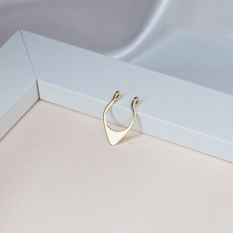 Gold Fake Septum Ring | Stylish and Trendy Faux Body Jewelry | BenittaMoko