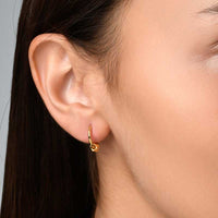 Chunky Hoops Gold Ear Huggers Earrings