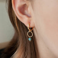 Birthstone Hoop Earrings