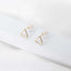 Tiny Gold Triangle Stud Earrings