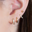 CZ Gold Huggie Hoop Earrings