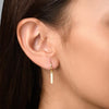 Dainty Gold Bar Hoop Earrings