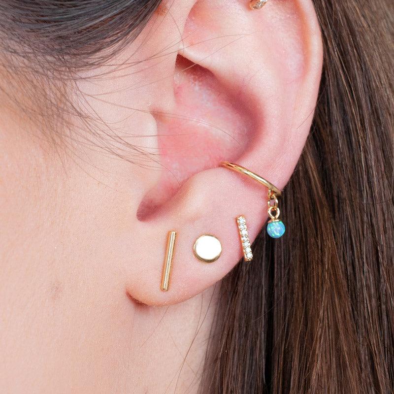 Tiny Bar Stud Earrings