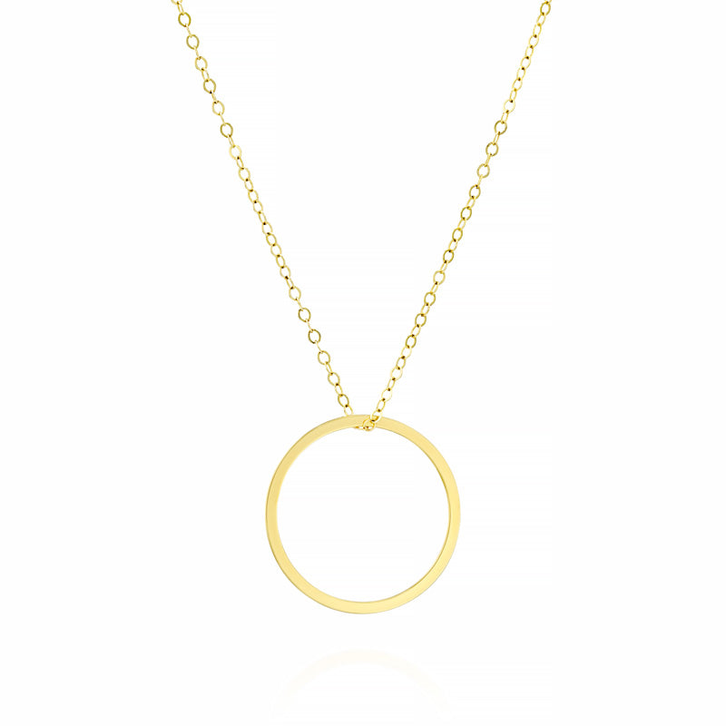 Gold Karma Circle Necklace
