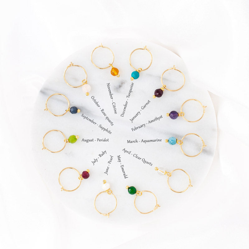 Birthstone Hoops