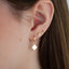 Gold Dangle Clover Earrings