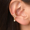Three Lines Ear Cuff With Cubic Zirconia