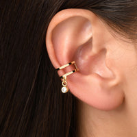 Double Ear Cuff With Cubic Zirconia