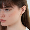 Minimalist Drop Charm Hoop Earrings