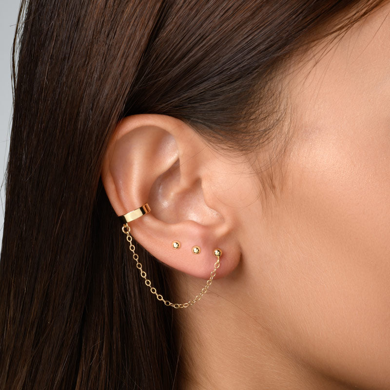 Silver Leaf Earring/Ear Cuff Set – Yvonne's Bomb Press-Ons