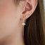 Gold Chain Threader Earrings with Charm