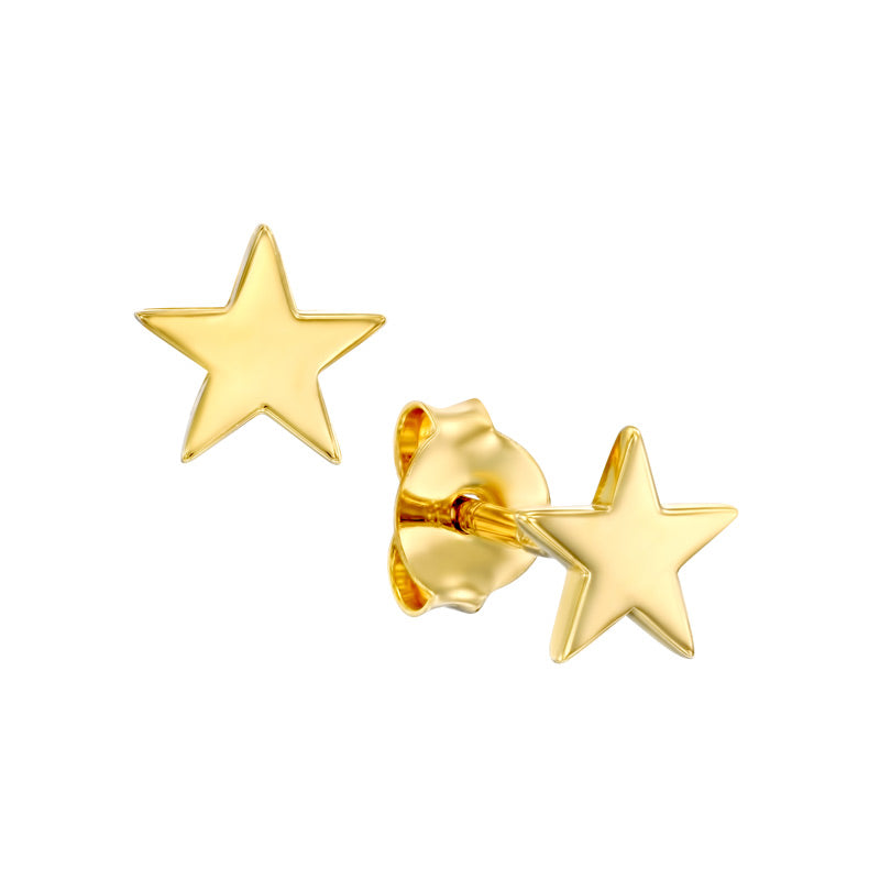Gold Tiny Star Stud Earrings