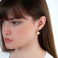 Shiny Disk Hoops Earrings