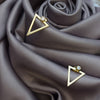 CZ Triangle Jacket Earrings