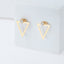 CZ Triangle Jacket Earrings