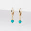 Birthstone Hoop Earrings Gold